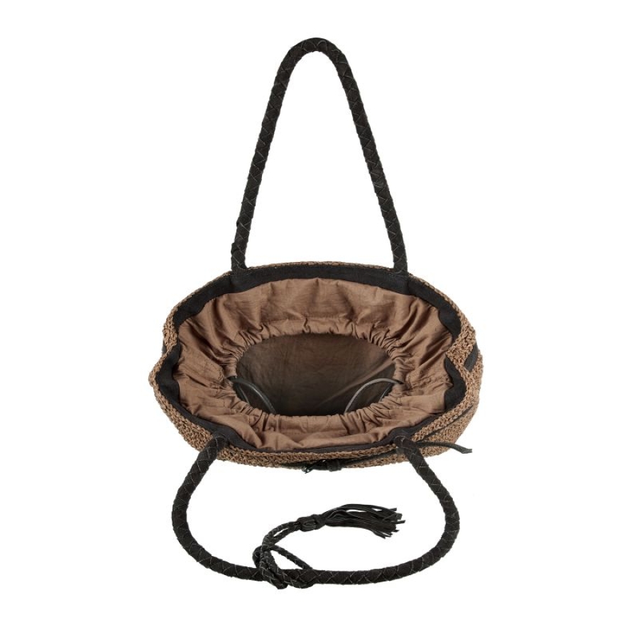 SEABREEZE SHOPPER MEDIUM coffee aus Raffiabast